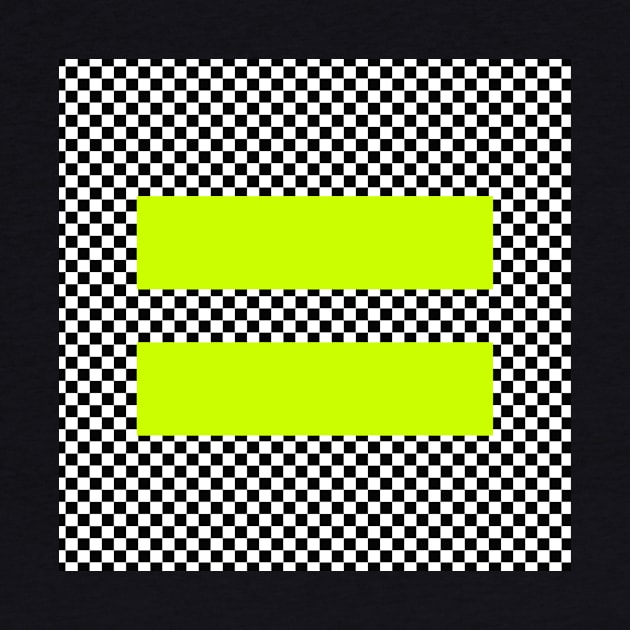 Checkerboard Equality neon yellow by silversurfer2000